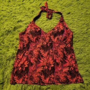 Rekita Large Halter Tie Neck Tankini Nwt